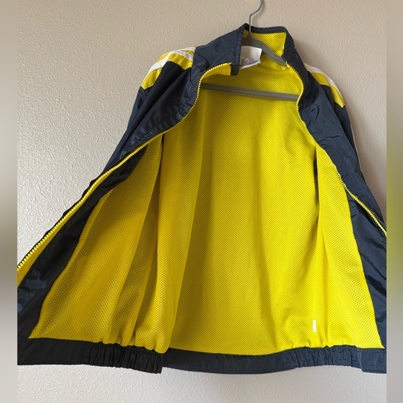Adidas Kids Navy Blue and Yellow Raincoat - Picture 4 of 6